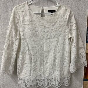 Banana Republic Cream Lace Women's Blouse